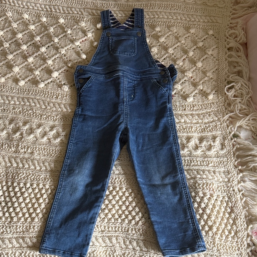 Mini Boden Kids Blue Denim Overalls